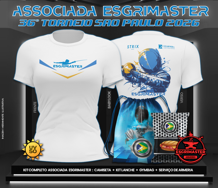 KIT COMPLETO ASSOCIADA  ESGRIMASTER - UNISSEX
