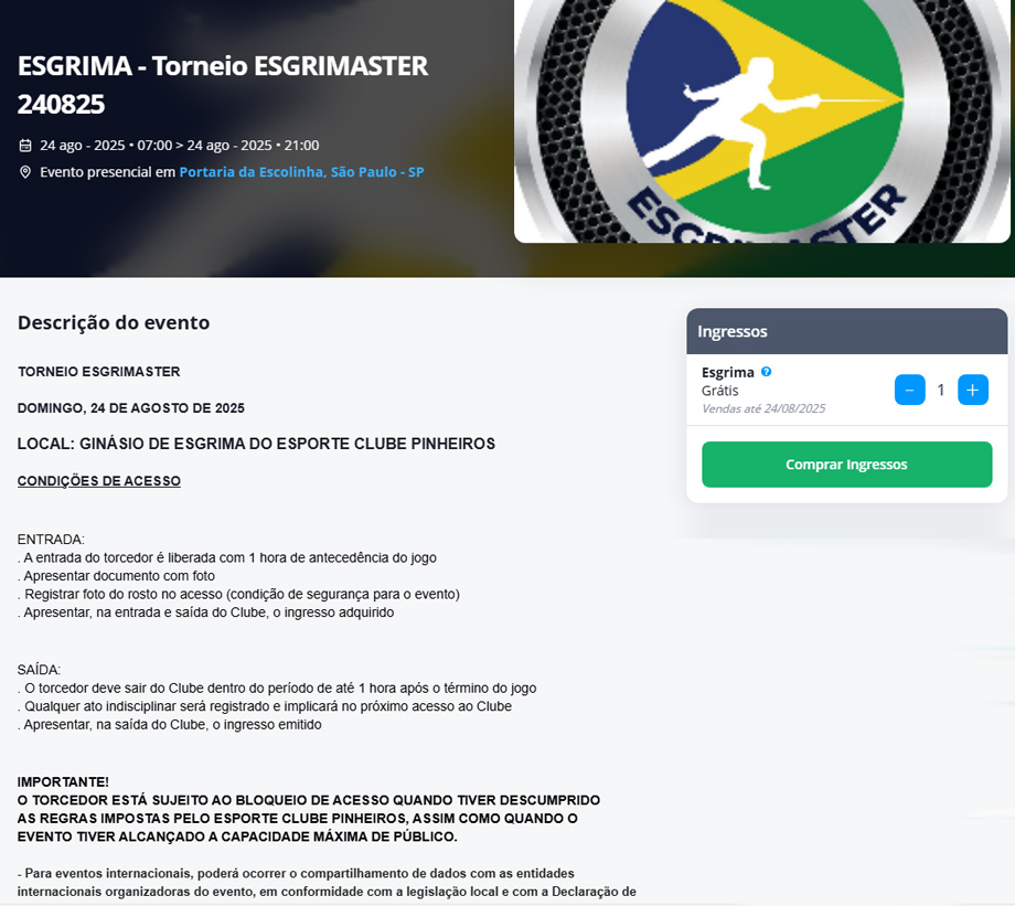 GERAR INGRESSO GRATIS
